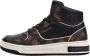 GUESS Tullia Hoge Dames Sneakers Zwart Bruin - Thumbnail 2