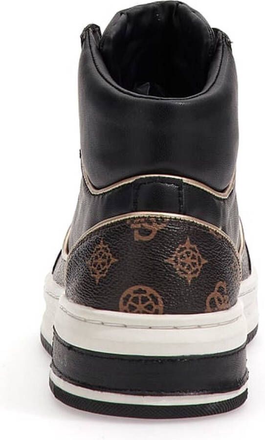 GUESS Tullia Hoge Dames Sneakers Zwart Bruin