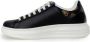 Guess Dames Sneakers Vibo van leer zwart bruin Wit Dames - Thumbnail 10