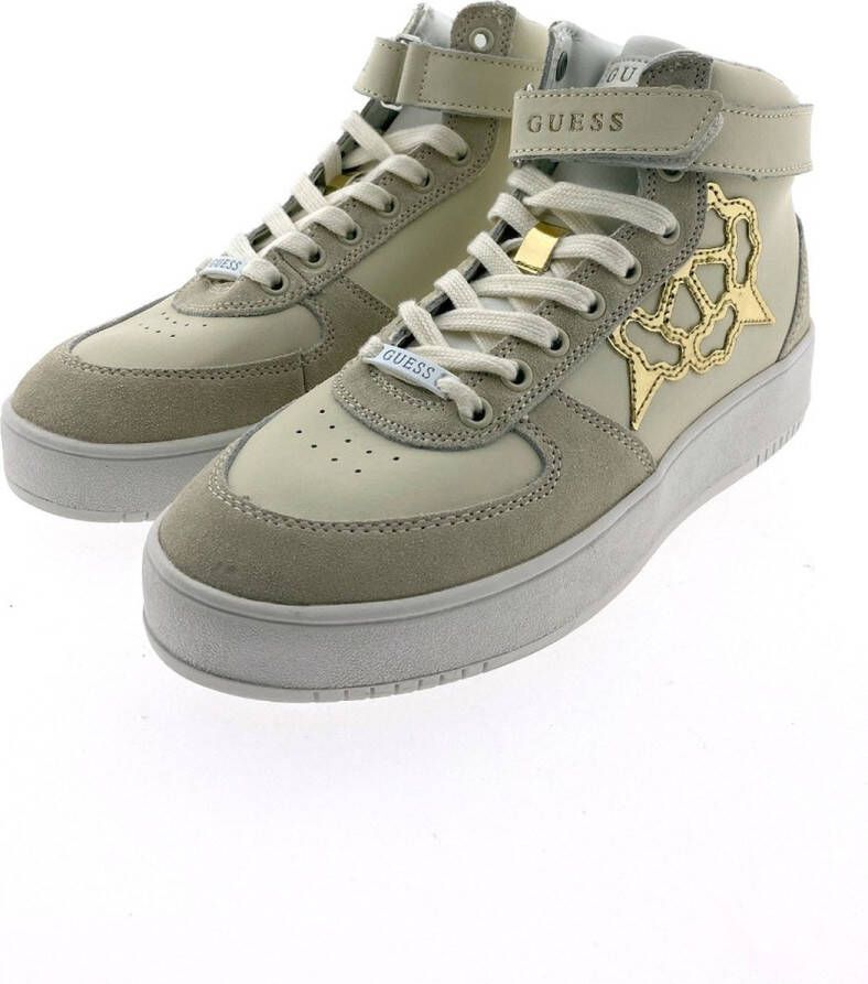 GUESS Vyves Hoge sneakers Leren Sneaker Dames Wit