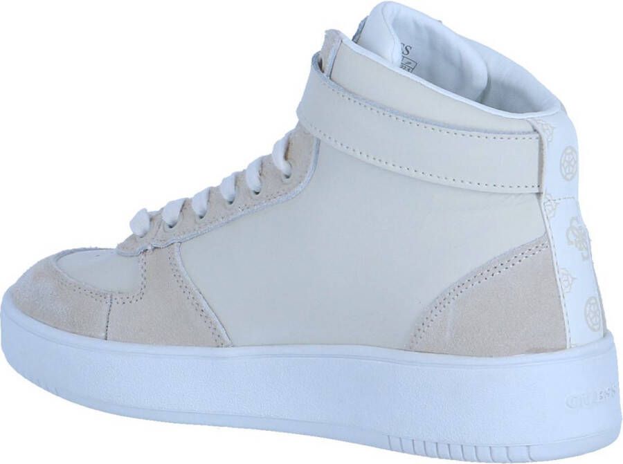 GUESS Vyves Hoge sneakers Leren Sneaker Dames Wit