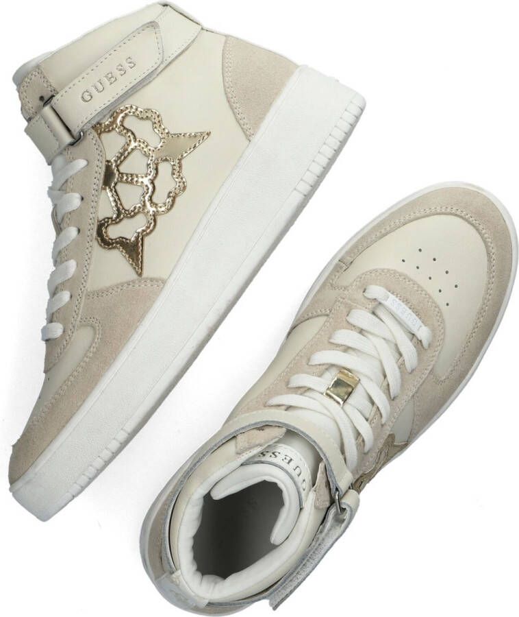 GUESS Vyves Hoge sneakers Leren Sneaker Dames Wit