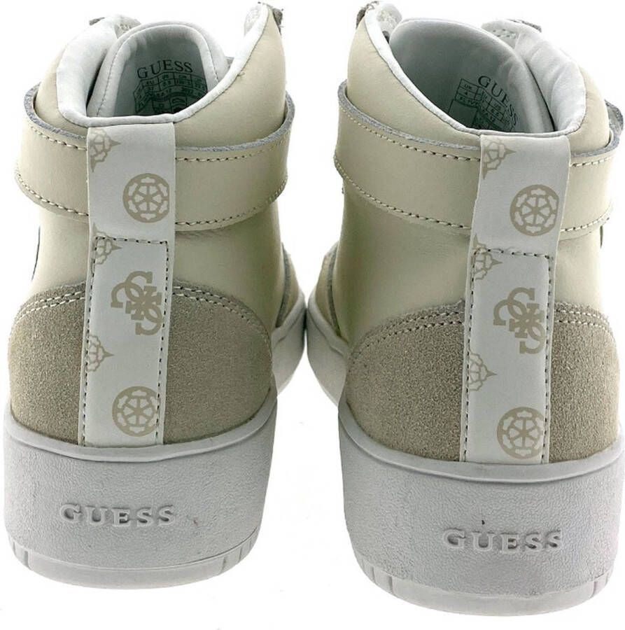 GUESS Vyves Hoge sneakers Leren Sneaker Dames Wit