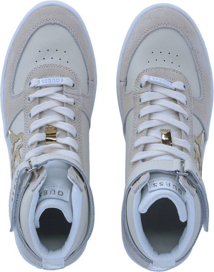 GUESS Vyves Hoge sneakers Leren Sneaker Dames Wit