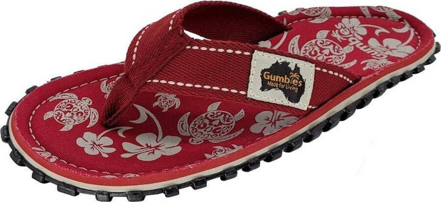 Gumbies Teenslippers Dames Teenslipper Heren Pacific Red