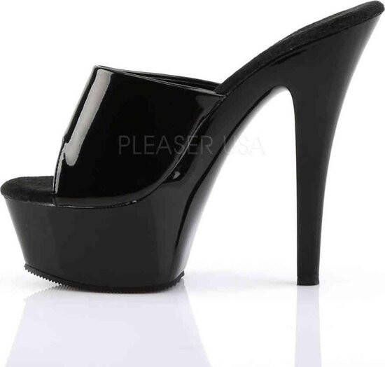 Hakken Pleaser Muiltjes 35 Shoes KISS 201 Paaldans schoenen Zwart - Foto 3