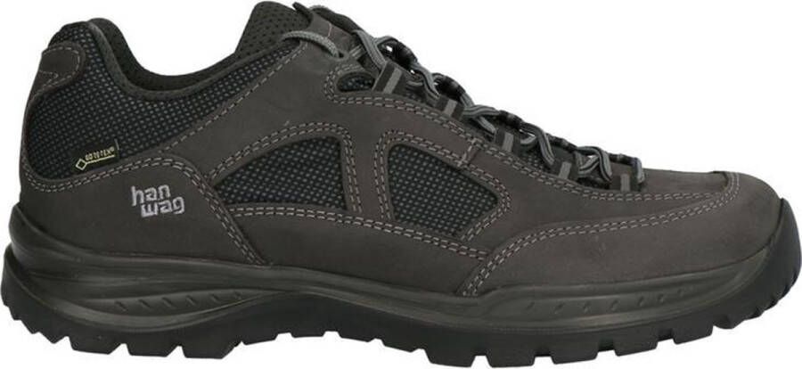 Hanwag Gritstone II Wide GTX schoenen Asphalt black Schoenen Wandelschoenen Lage schoenen