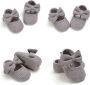 Happy Alpaca Babyschoenen Baby schoentjes Meisje Zomer Sloffen Grijs 0-3 maand 0-6 maanden - Thumbnail 2