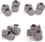 Happy Alpaca Babyschoenen Baby schoentjes Meisje Zomer Sloffen Grijs 12-15 maanden - Thumbnail 4