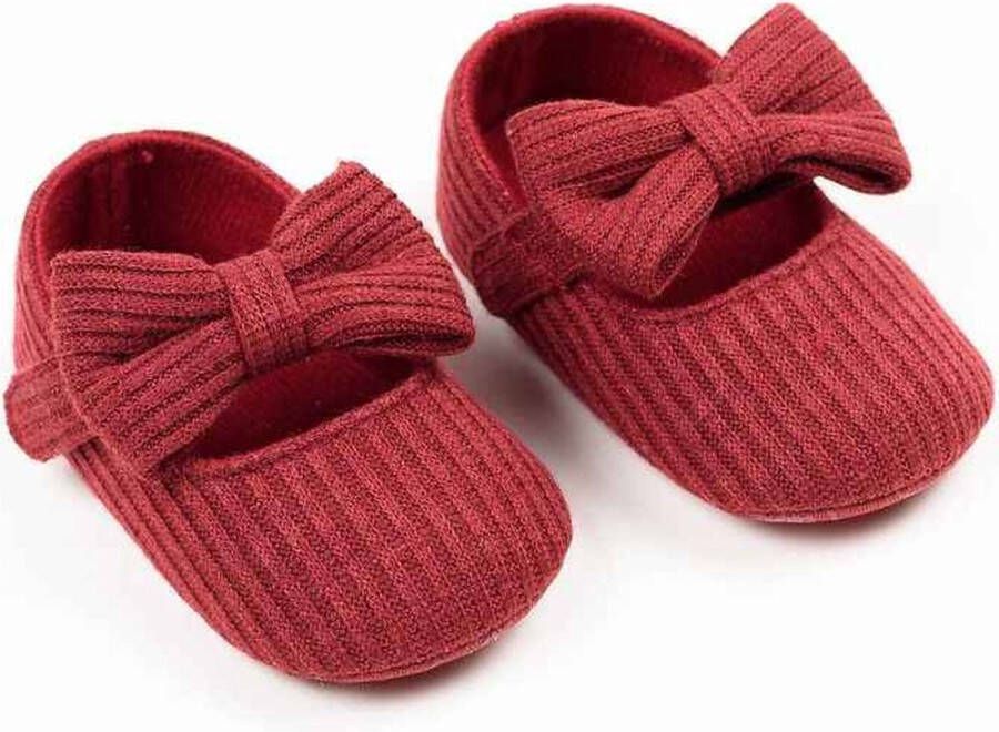 Happy Alpaca Babyschoentjes -Meisjes Schoenen -Kerst- Rood – voor 0-3 en 0-6 maanden (11cm) - Foto 2