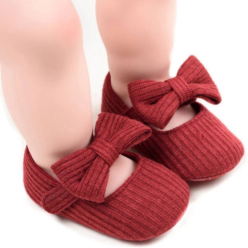 Happy Alpaca Babyschoentjes -Meisjes Schoenen -Kerst- Rood – voor 0-3 en 0-6 maanden (11cm) - Foto 3