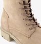 Harper leren dames veterboots Beige Echt leer - Thumbnail 4