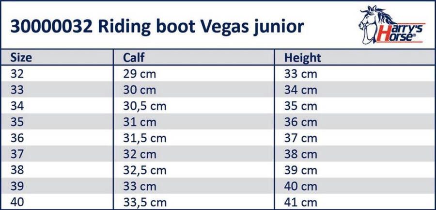 Harry's Horse Rijlaars Vegas junior Zwart