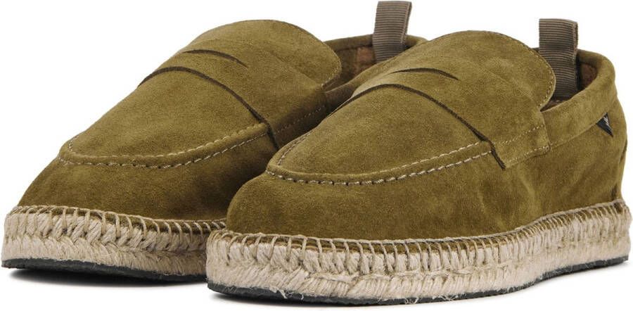 Harrys of London Espadrilles Heren Instappers Herenschoenen Suède Riviera Groen