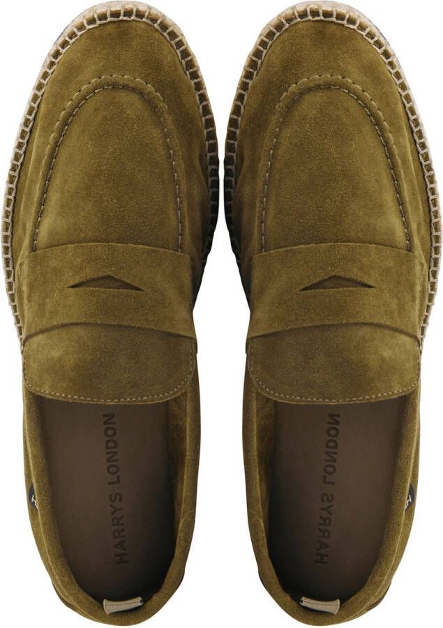 Harrys of London Espadrilles Heren Instappers Herenschoenen Suède Riviera Groen