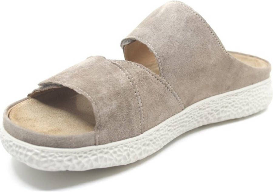 Hartjes 122.1221 30 35.00 Taupe slipper met uitneembaar voetbed wijdte H - Foto 4