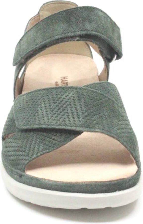 Hartjes 132.1101 34 89.89 Groene sandalen met klittenband sluiting