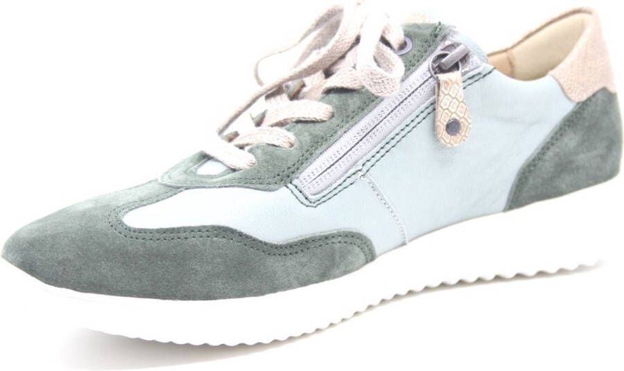Hartjes 162.1143 31 89.97 Groen combi kleurige dames sneakers met rits
