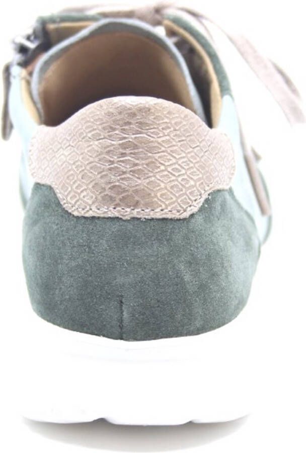 Hartjes 162.1143 31 89.97 Groen combi kleurige dames sneakers met rits