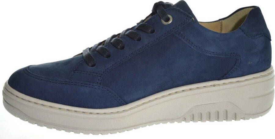 Hartjes 162.1703 20 65.00 Blauwe brede dames sneakers met rits - Foto 6