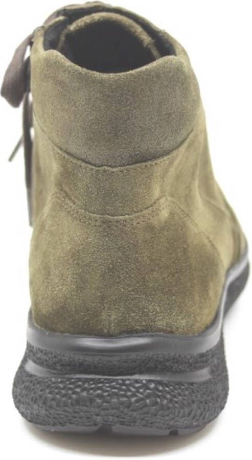 Hartjes 172.1603 34 91.91 Olijf kleurige extra brede dames veterboot wijdte K