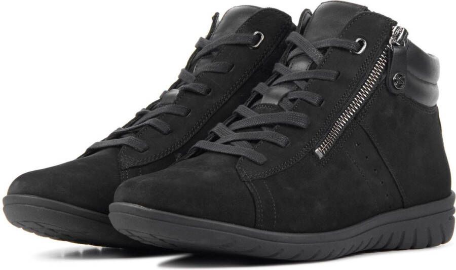 HARTJES Hoge Sneakers Dames 172.0836 Maat: 37 Materiaal: Nubuck Kleur: Zwart