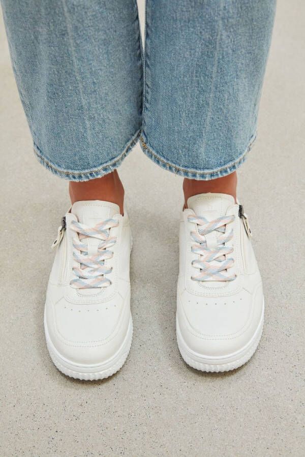 Hartjes Dames Veterschoenen Boogie Shoe Off White