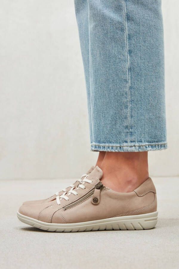 Hartjes Sneakers Dames Lage sneakers Damesschoenen Suède 162.0883 Taupe + - Foto 14