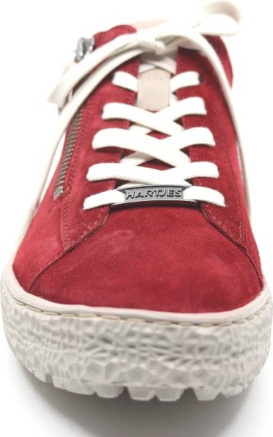 HARTJES Lage Sneakers Dames Phil Maat: 42 5 Materiaal: Suède Kleur: Rood