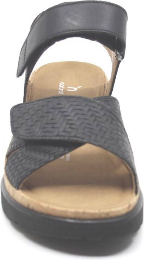 Hartjes Jazz Sandalen Met Sleehak Dames Zwart