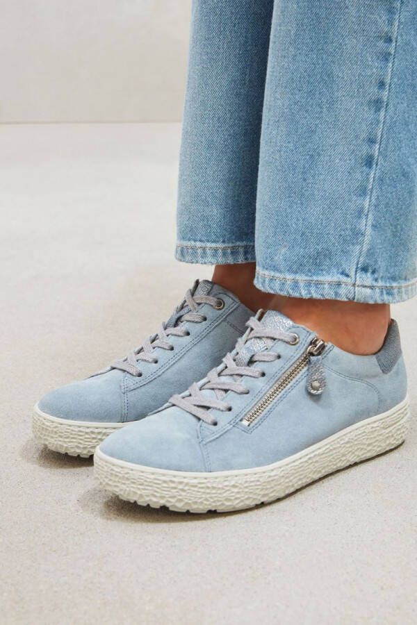 HARTJES Lage Sneakers 162.1401 Maat: 37 5 Materiaal: Suède Kleur: Blauw