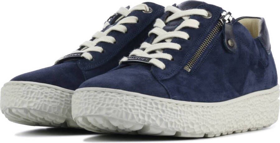 Hartjes Sneakers Dames Lage sneakers Damesschoenen Suède 1621401 Blauw combi