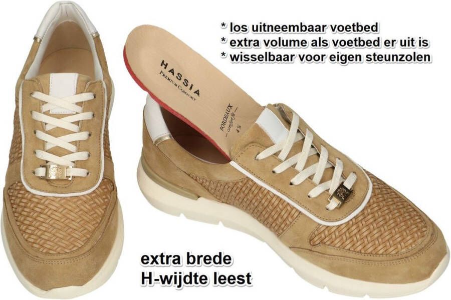Hassi-A Hassia -Dames camel sneakers