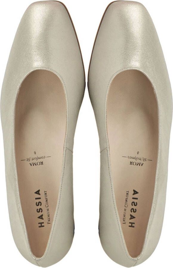 Hassi-A Hassia Dames Pumps Damesschoenen Leer Glitter Geen hoogte cm 302621 Zilver