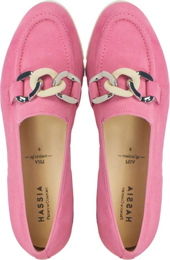 Hassi-A Hassia Instappers Dames Instapschoenen Damesschoenen Suède 301546 Roze