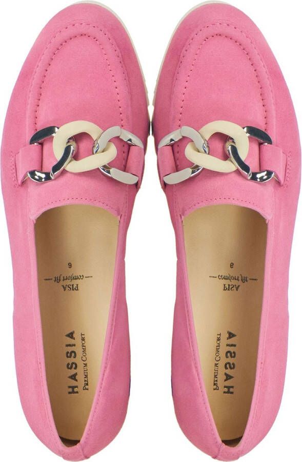 Hassi-A Hassia Instappers Dames Instapschoenen Damesschoenen Suède 301546 Roze