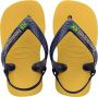 Havaianas Baby Brasil Logo II Unisex Slippers Gold Yellow - Thumbnail 10