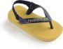 Havaianas Baby Brasil Logo II Unisex Slippers Gold Yellow - Thumbnail 13