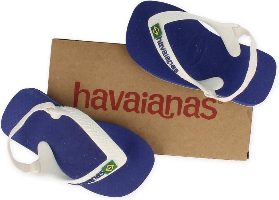 Havaianas Baby Brasil Logo Unisex Slippers Marine Blue