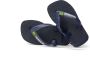 Havaianas Baby Brasil Logo II teenslippers met hielbandje blauw Rubber 22 - Thumbnail 13