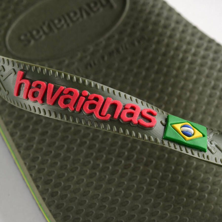 Havaianas Brasil Logo Kids Green