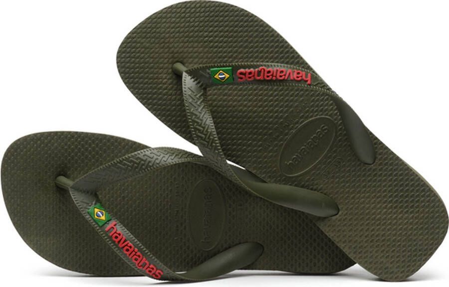 Havaianas Brasil Logo Kids Green