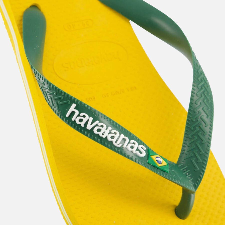 Havaianas Brasil Logo teenslippers geel groen Rubber 35 36 - Foto 11
