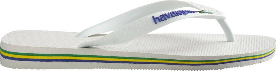 Havaianas Brasil Logo Unisex Slippers Wit