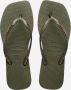 Havaianas Square Logo Metallic Tongs Green 4148257 Taille - Thumbnail 3