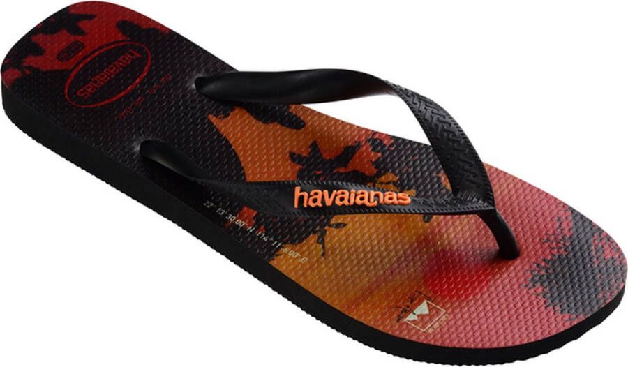 Havaianas Hype Heren Slippers Zwart Oranje