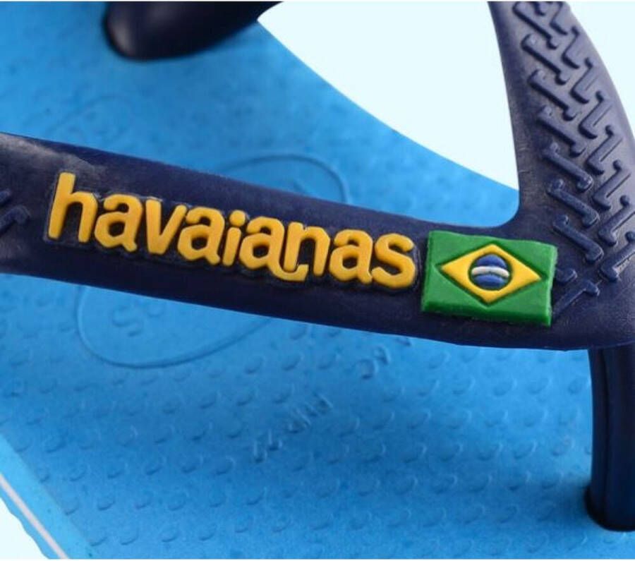 Havaianas Jongens Baby Brasil Logo II Turquoise Navy Blue BLAUW