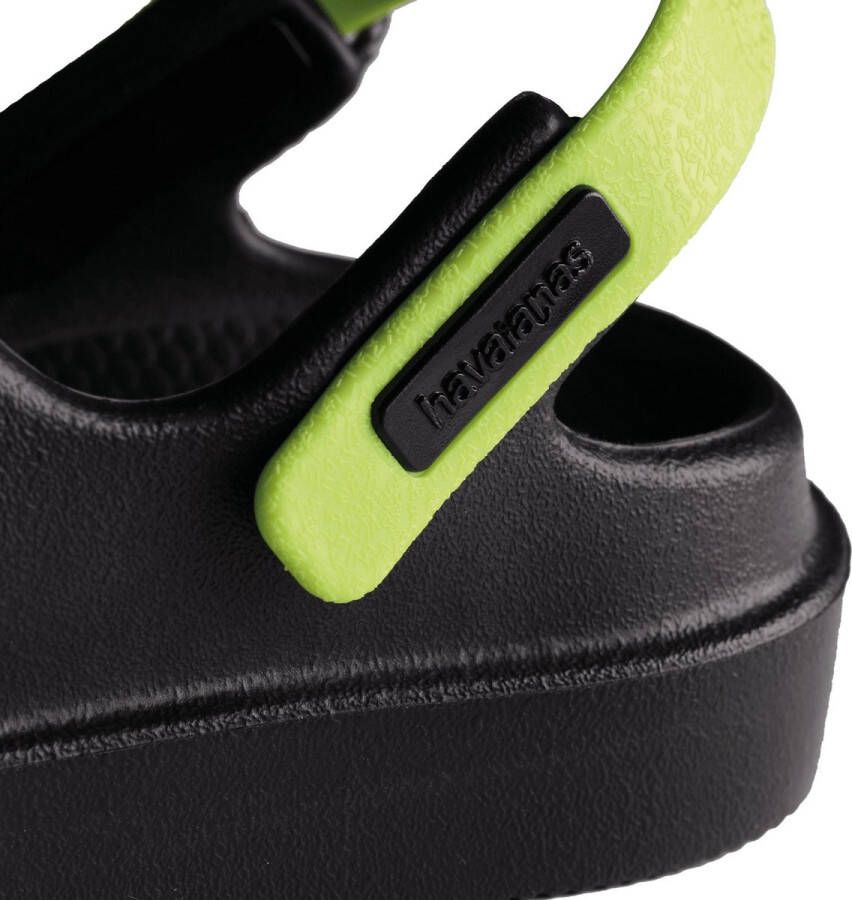 Havaianas Kids Clog Jongens Slippers Zwart Lime Groen