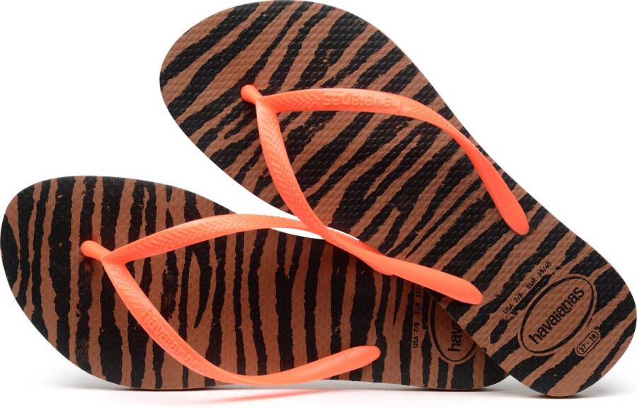Havaianas Slim Animals Dames Slippers Naranja Escuro Naranja