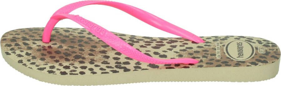 Havaianas Slim Animals Dames Slippers Sand Grey Pink